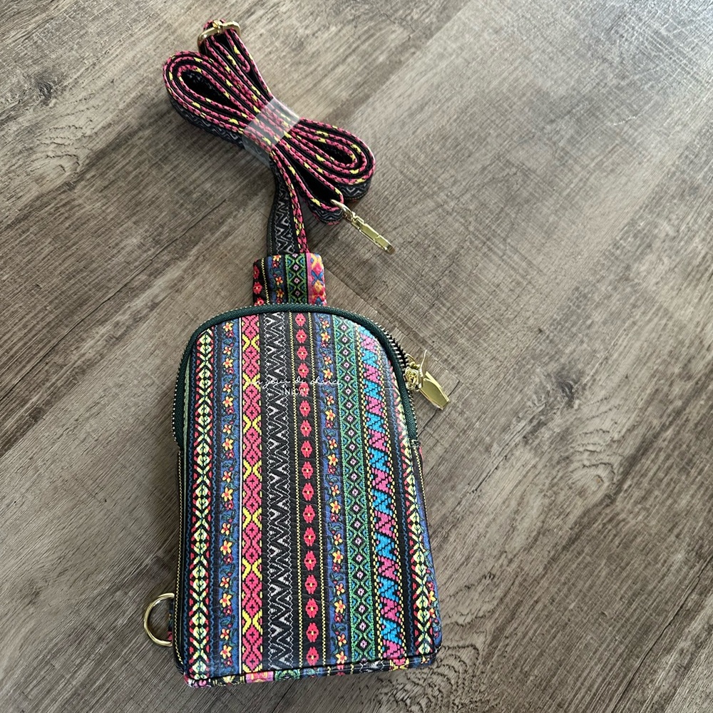 Multicolor Patterned Crossbody Bag